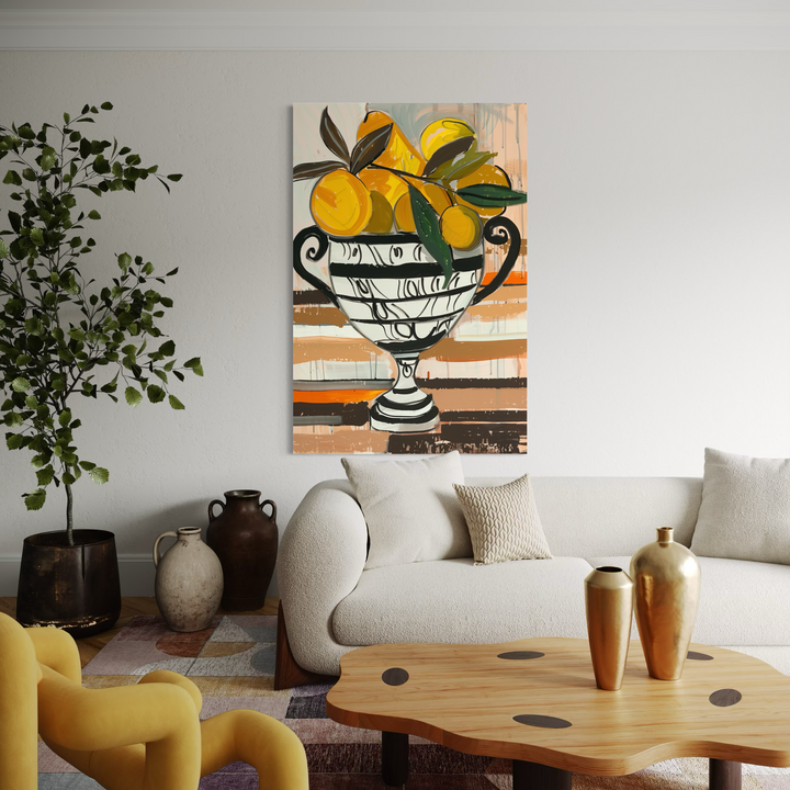 Lemons in Ornate Vase