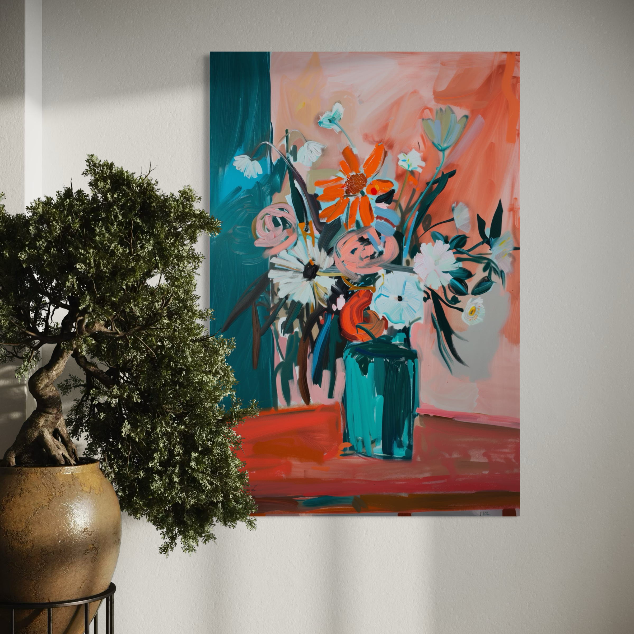 Wildflowers in Coral