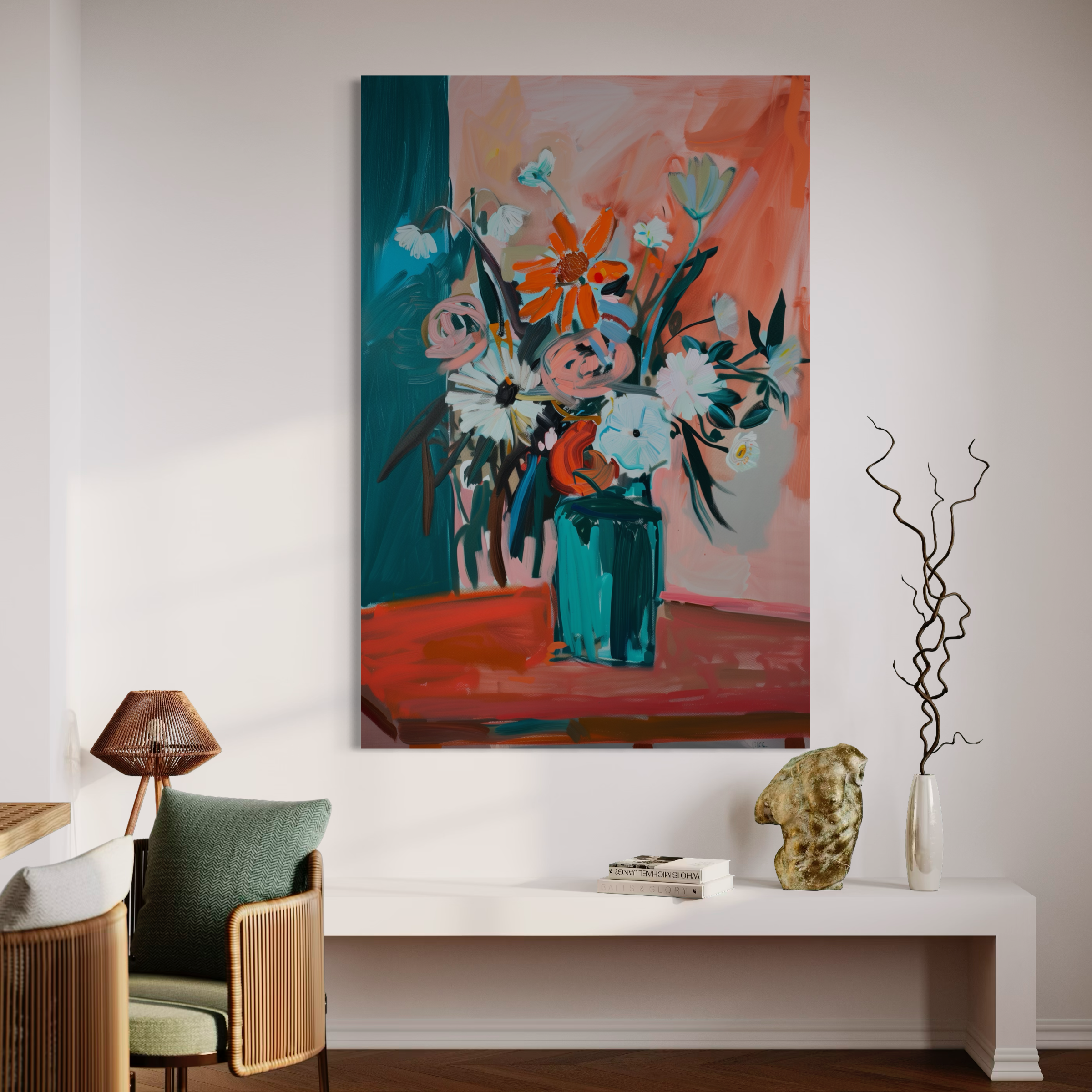 Wildflowers in Coral