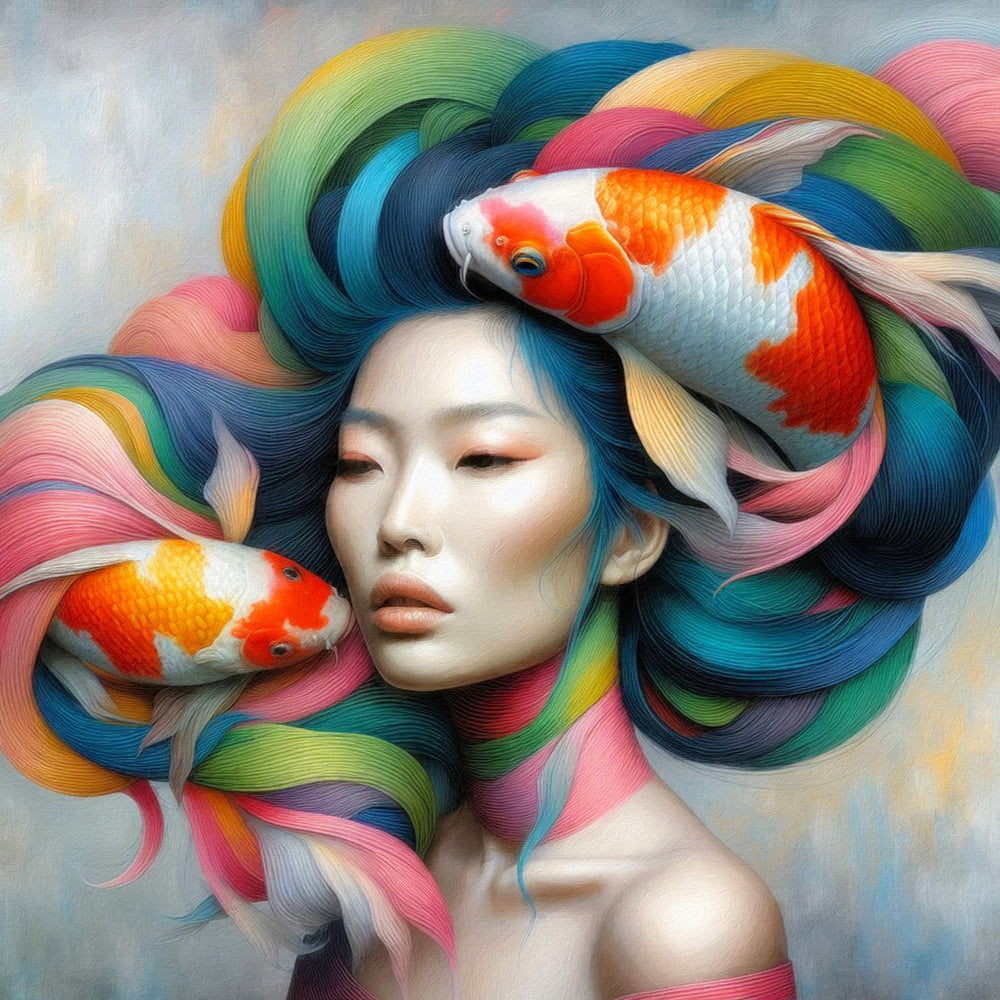 Colorful Koi Hairdo - Marja Van Den Hurk