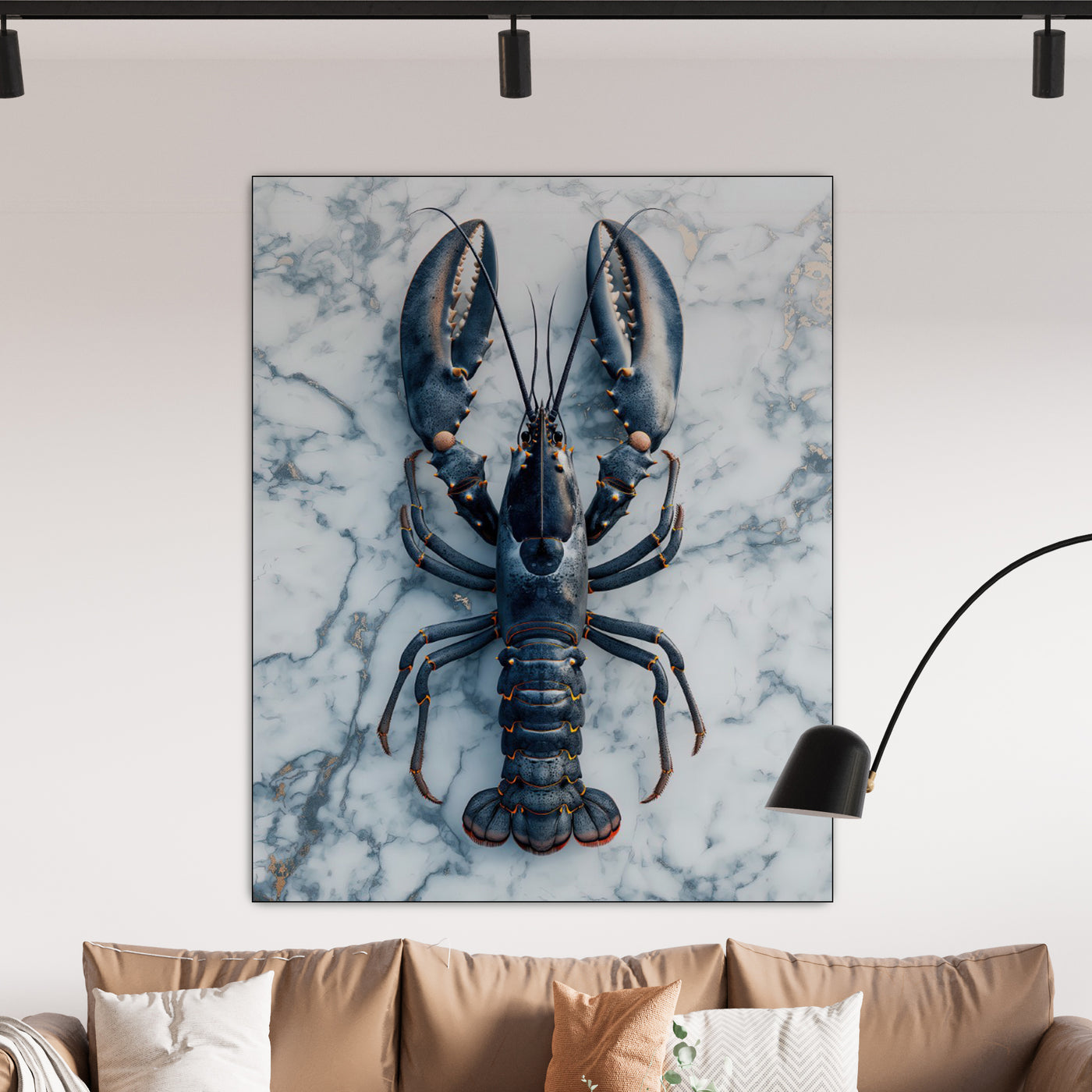 Lobster dark blue - René Ladenius Digital Art