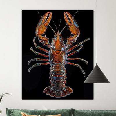 Lobster red bling - René Ladenius Digital Art