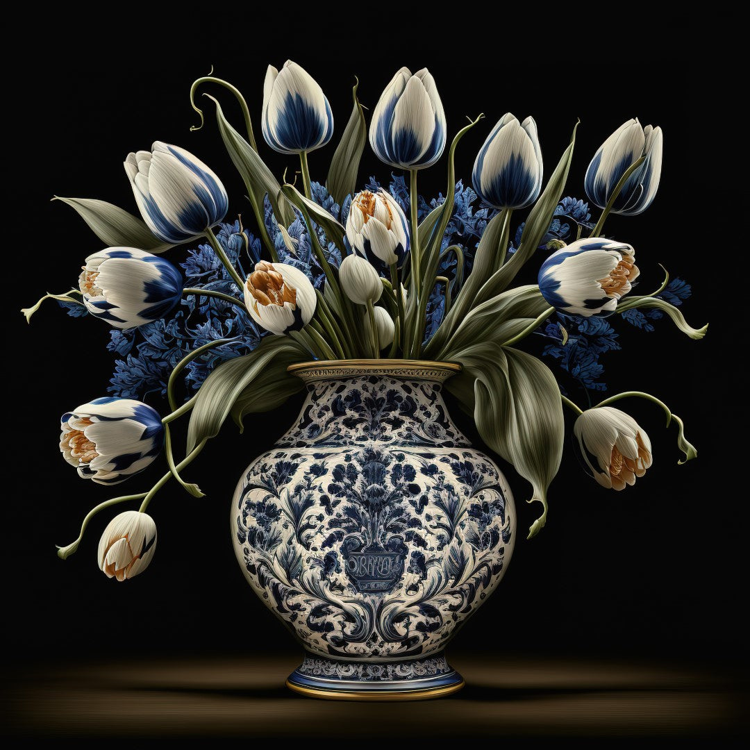 Tulpen in een vaas - René Ladenius Digital Art