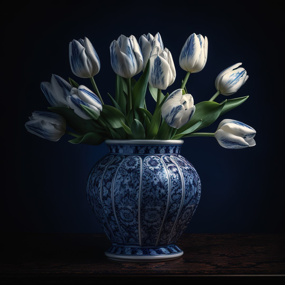 Tulpen in een vaas ll - René Ladenius Digital Art