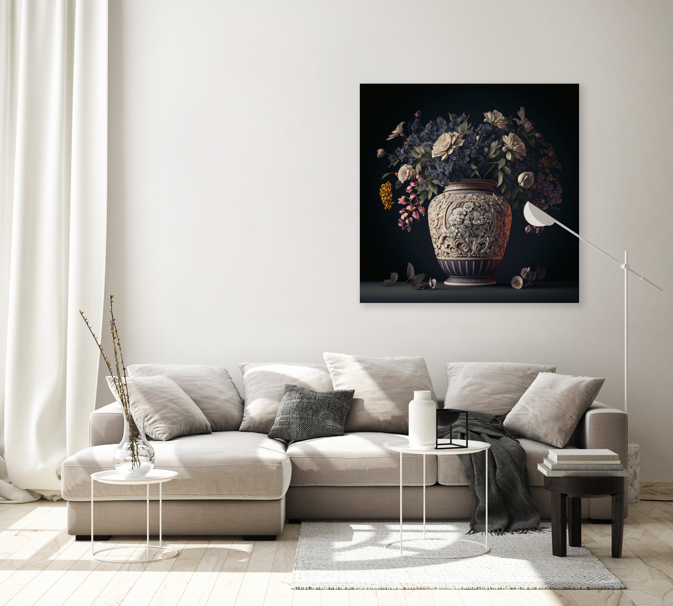 Vaas met bloemen - René Ladenius Digital Art