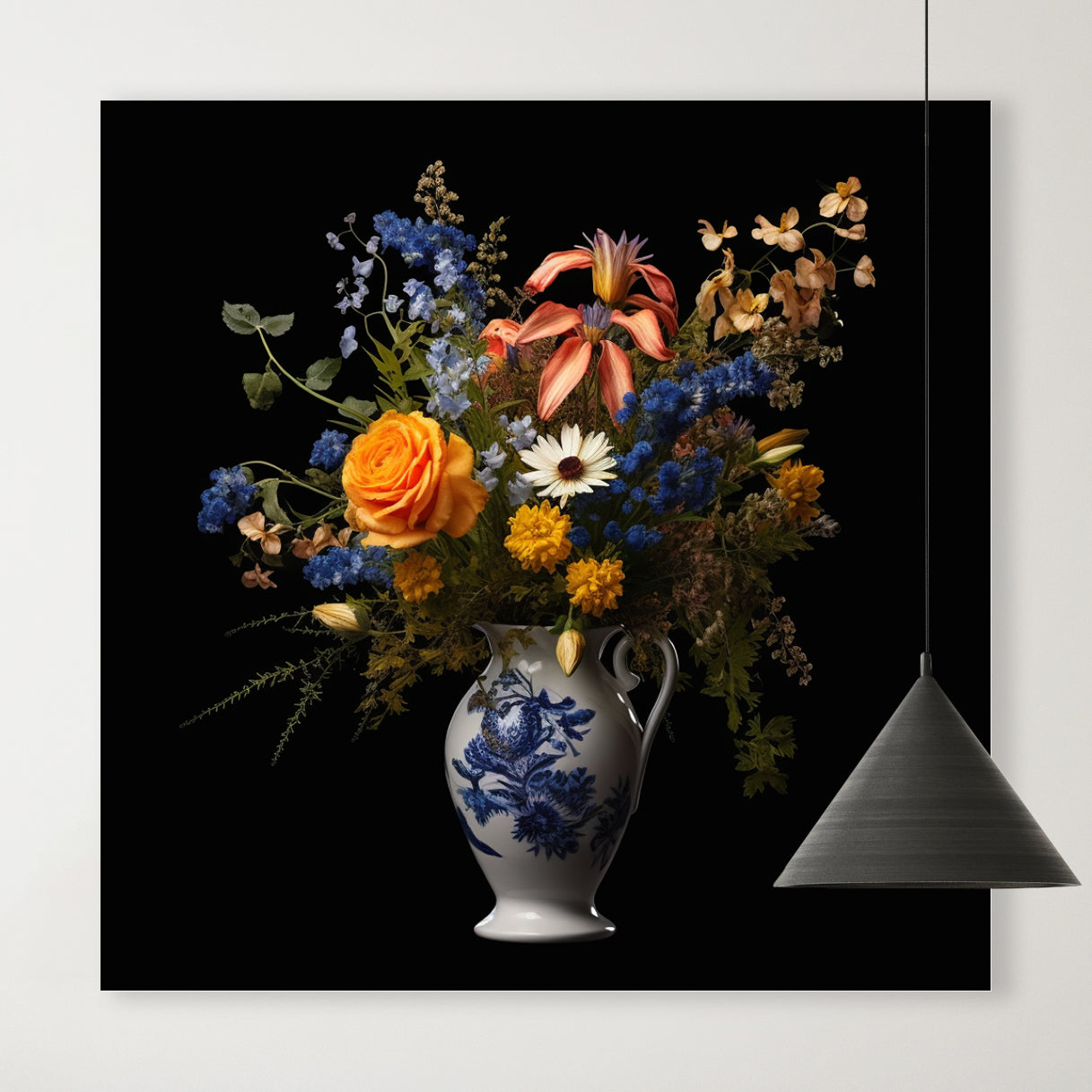 Vaas met bloemen ll - René Ladenius Digital Art