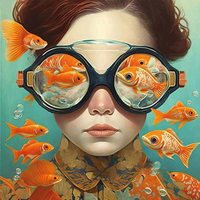 Golden underwater party - Mirjam Duizendstra