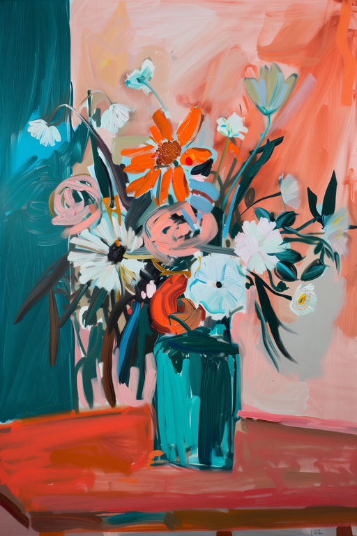 Wildflowers in Coral