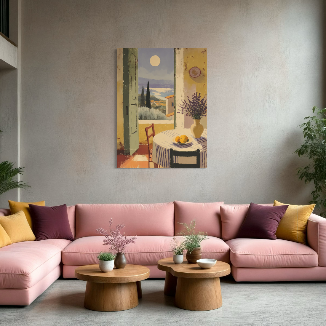 Moonlit Mediterranean View