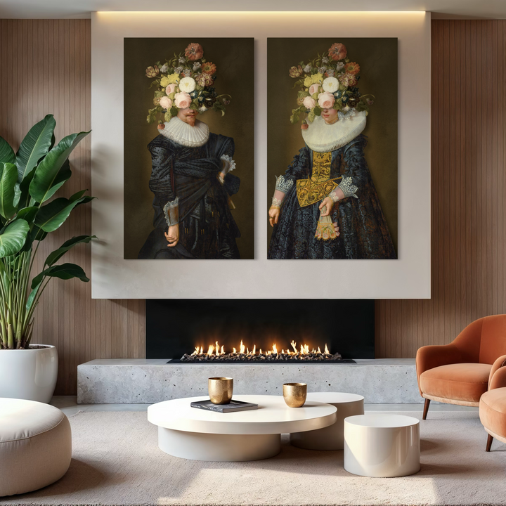 Portrait of a man & Portrait of a woman