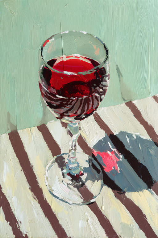Red Wine on Mint
