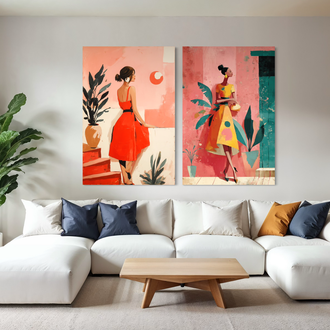 The scarlet dress & Tropical afternoon