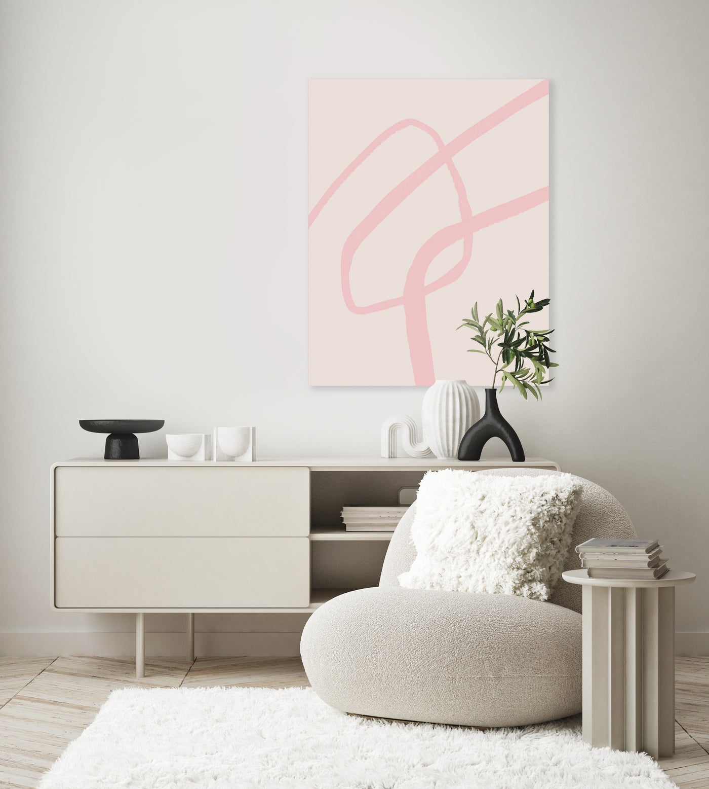 Abstract Pink Grey4 - Ruby and B