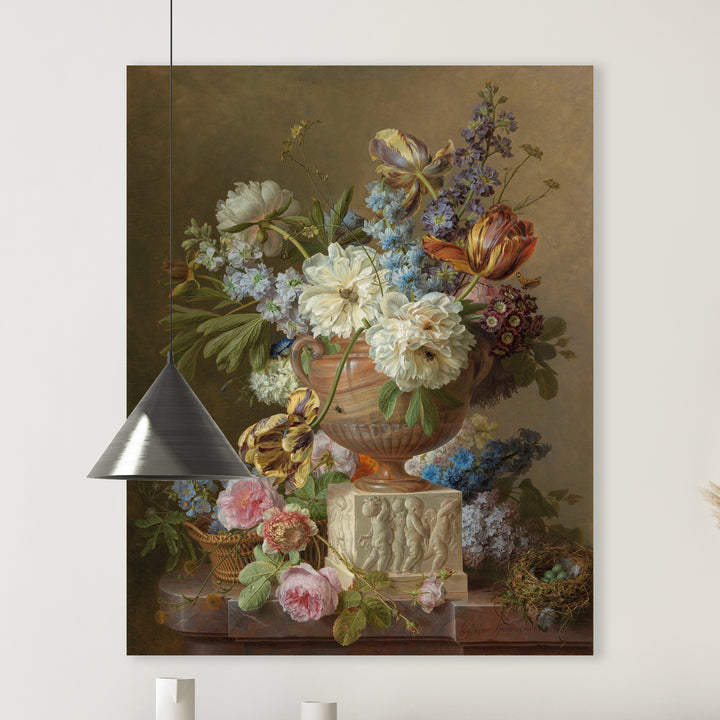 Bloemstilleven met albasten vaas - Gerard van Spaendonck