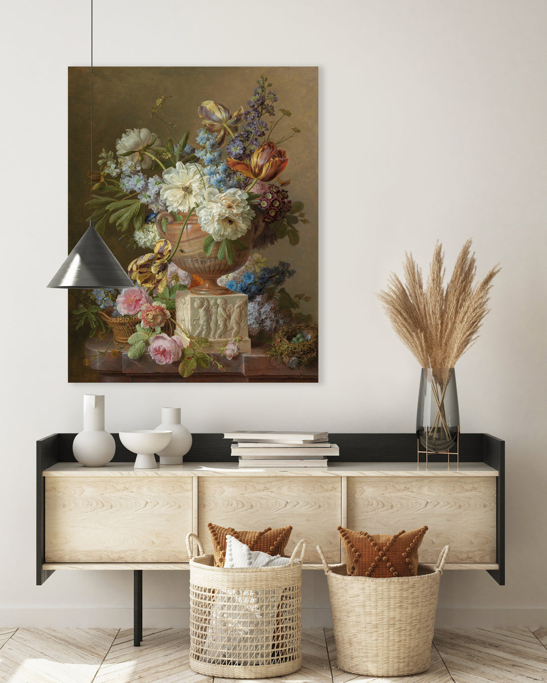 Bloemstilleven met albasten vaas - Gerard van Spaendonck