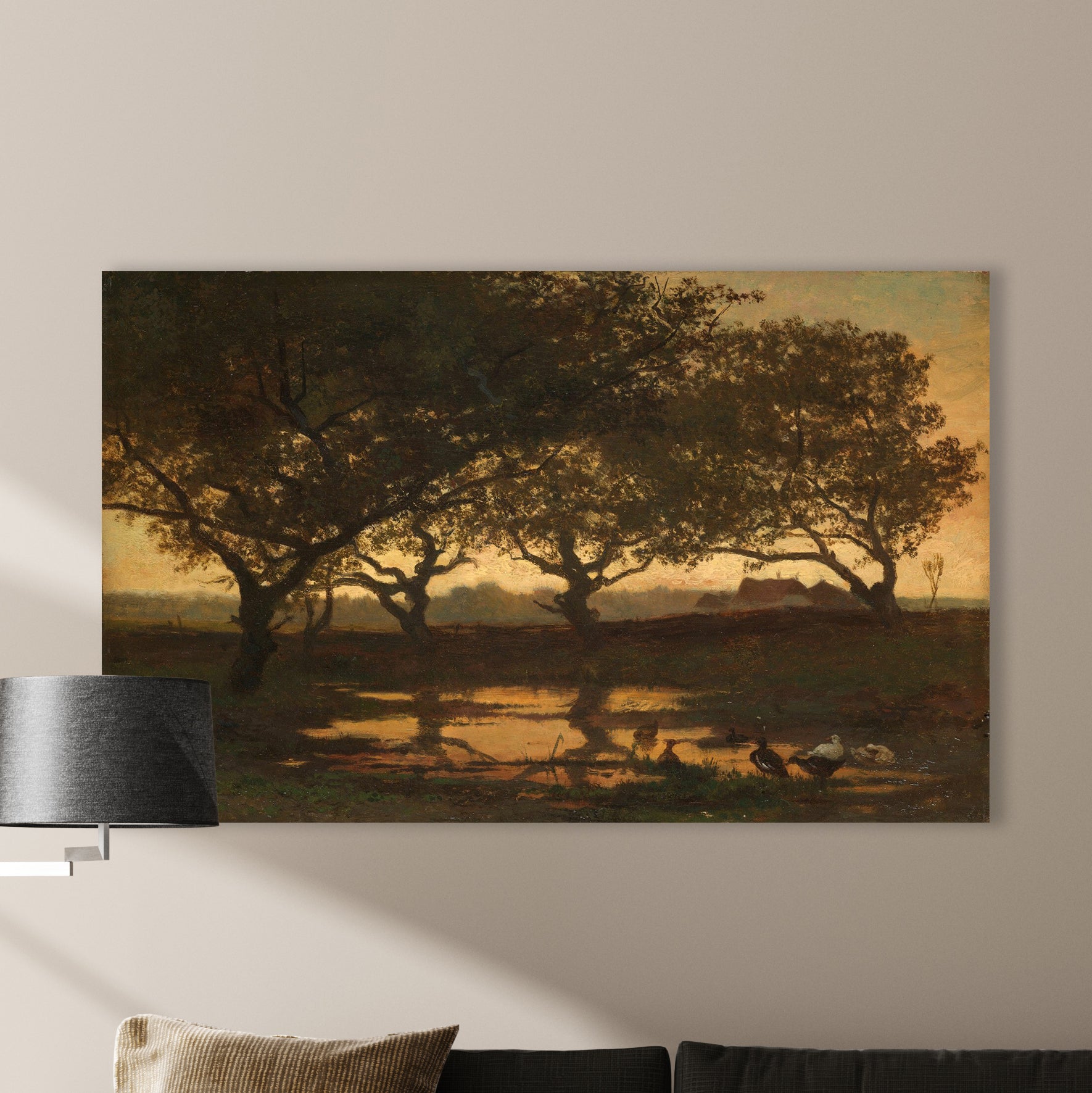 Bosvijver bij zonsondergang - Gerard Bilders