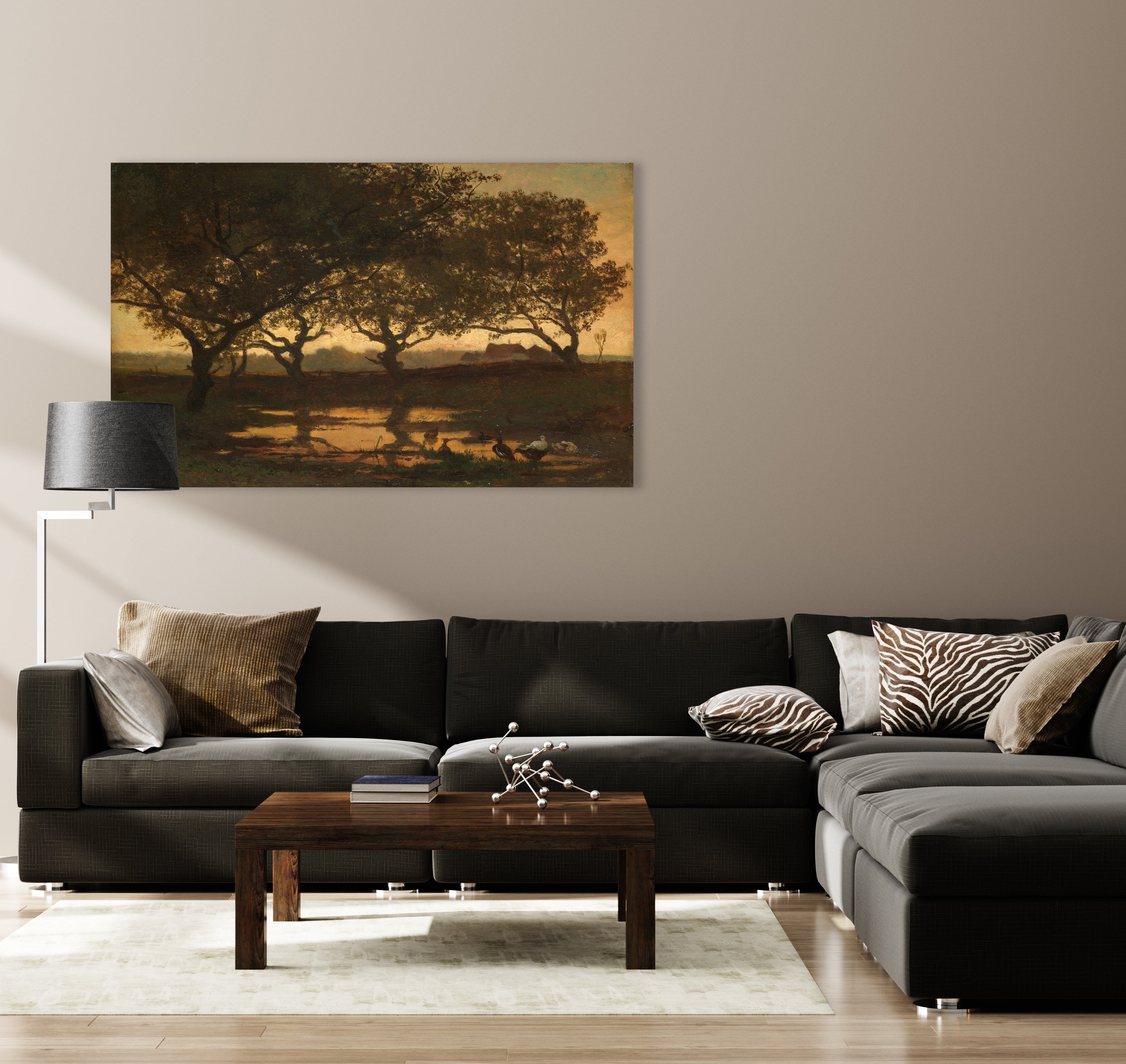 Bosvijver bij zonsondergang - Gerard Bilders