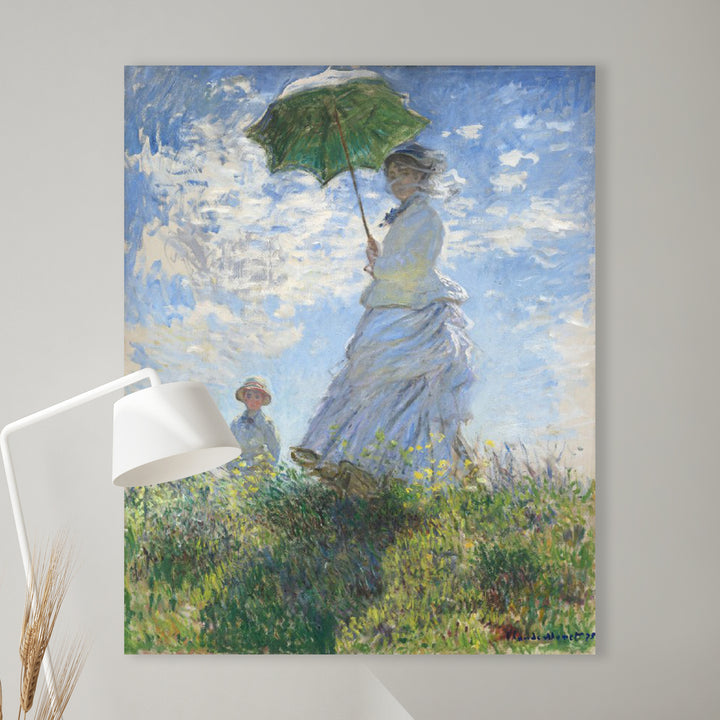 Vrouw met een parasol - Madame Monet en haar zoon - Claude Monet