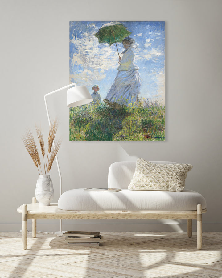 Vrouw met een parasol - Madame Monet en haar zoon - Claude Monet