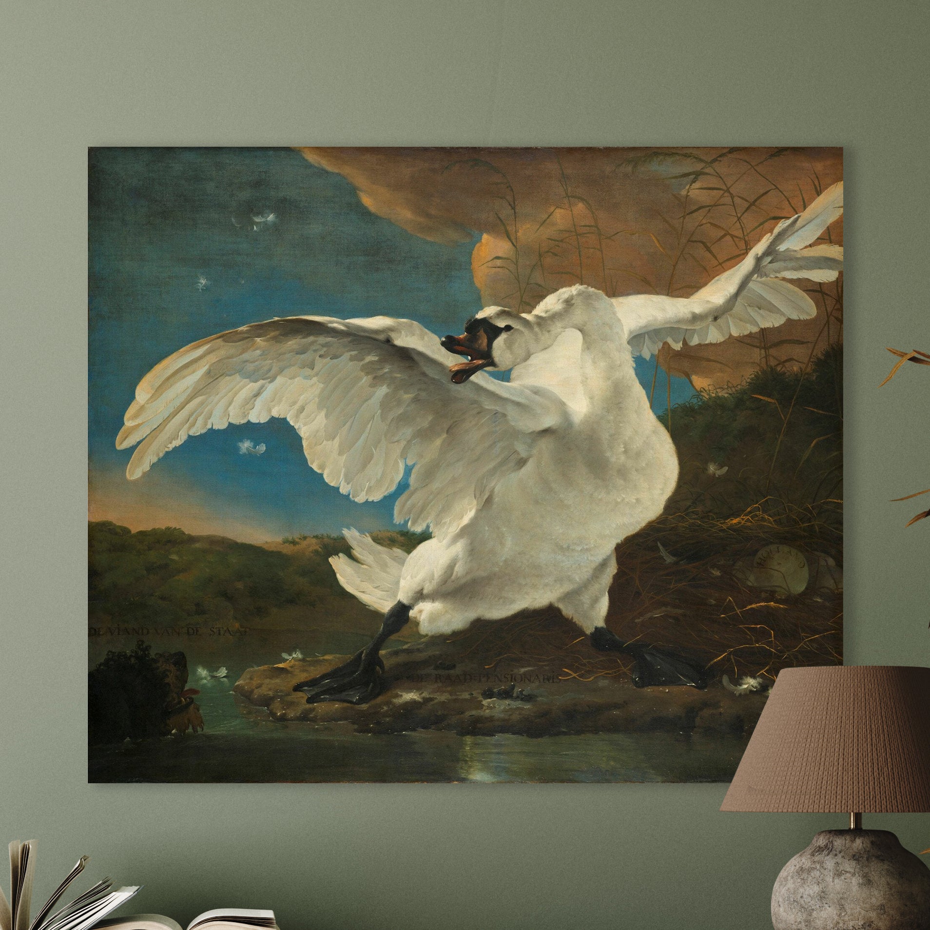 De bedreigde zwaan - Jan Asselijn