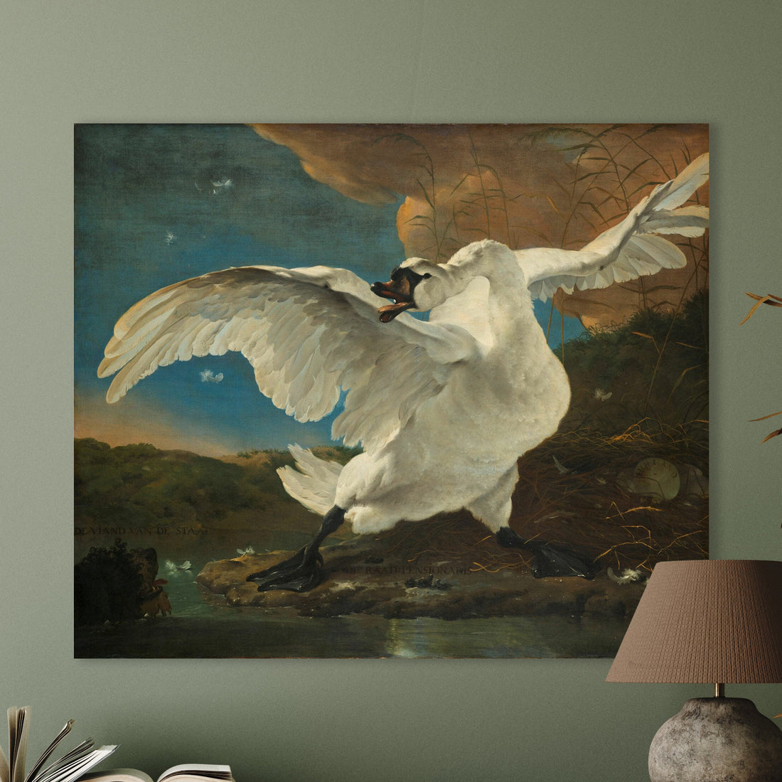 De bedreigde zwaan - Jan Asselijn