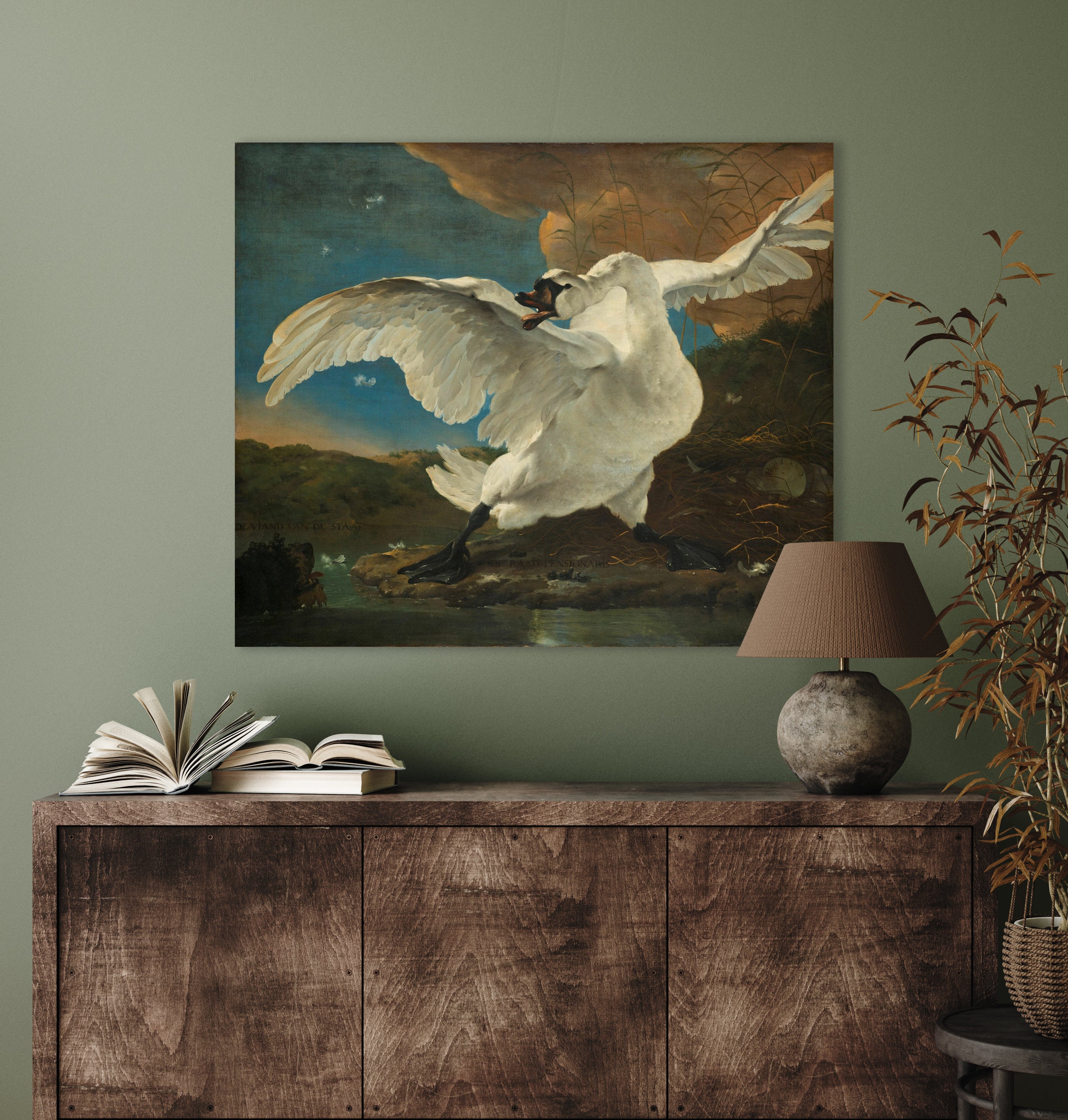 De bedreigde zwaan - Jan Asselijn