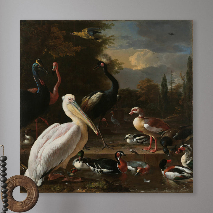 Het drijvend veertje - Melchior d'Hondecoeter