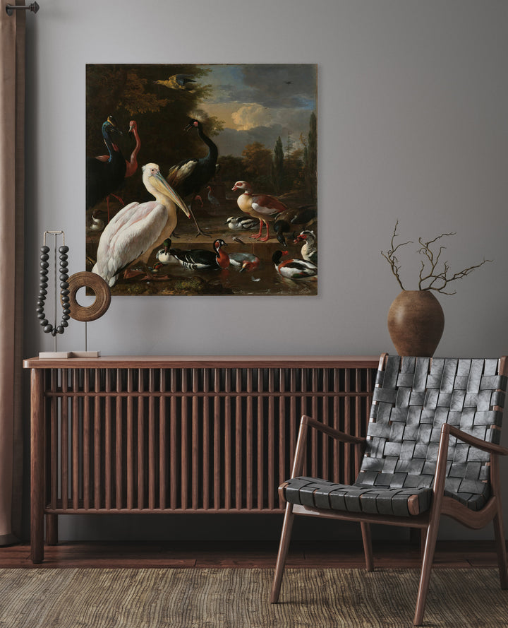 Het drijvend veertje - Melchior d'Hondecoeter