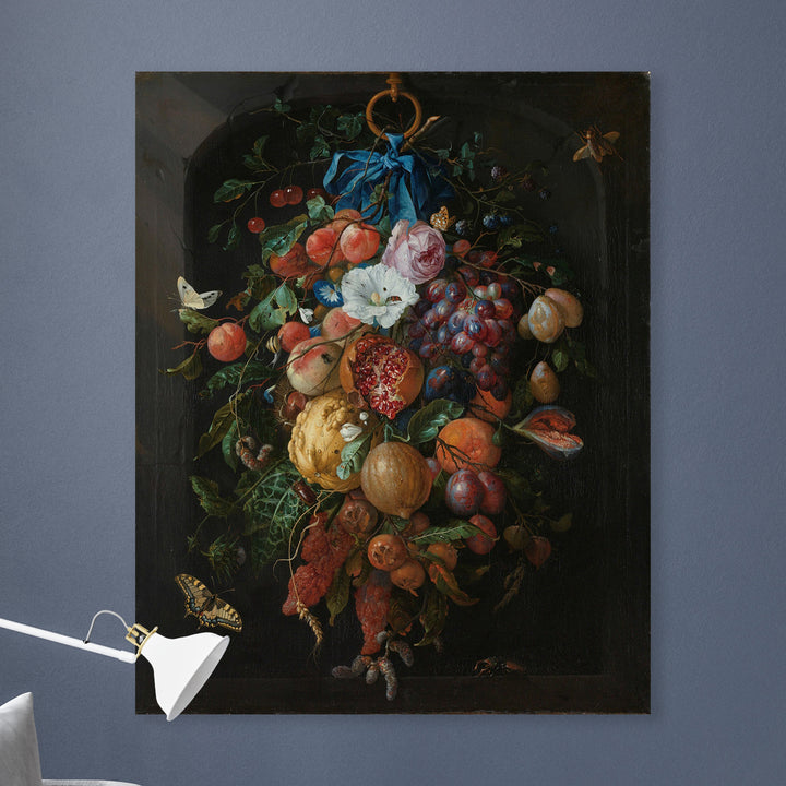 Festoen van vruchten en bloemen - Jan Davidsz