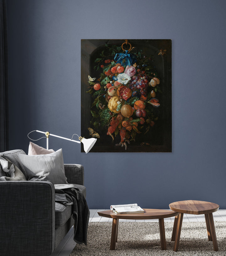 Festoen van vruchten en bloemen - Jan Davidsz