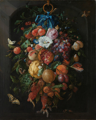 Festoen van vruchten en bloemen - Jan Davidsz