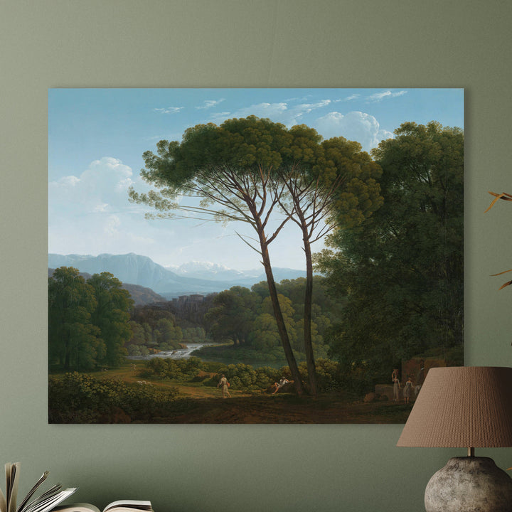 Italiaans landschap met pijnbomen - Hendrik Voogd