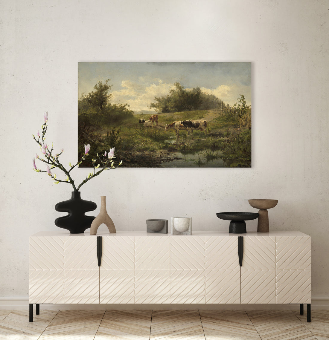 Koeien bij een plas - Gerard Bilders