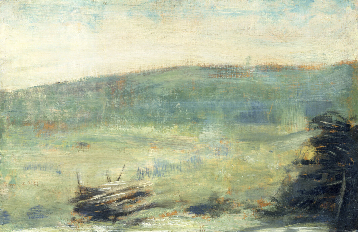 landschap in Saint-Ouen - Georges Seurat