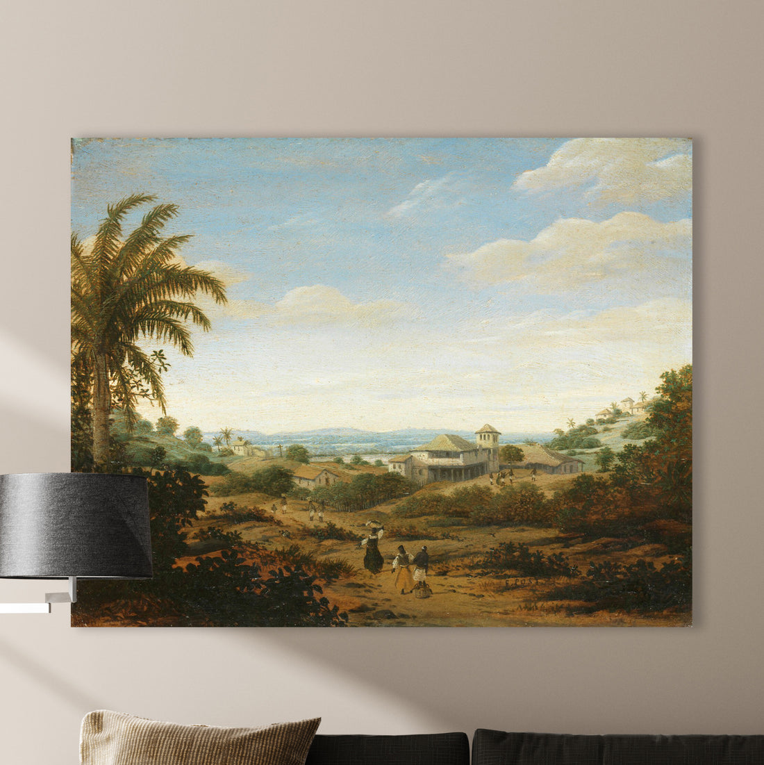 Landschap bij de rivier Senhor de Engenho - Frans Jansz. Post