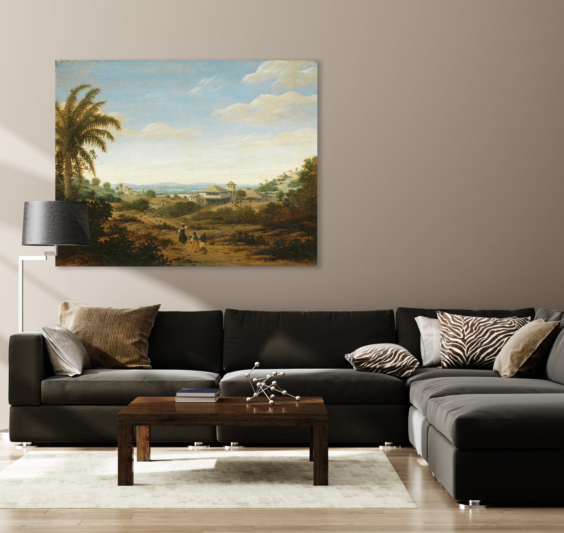 Landschap bij de rivier Senhor de Engenho - Frans Jansz. Post