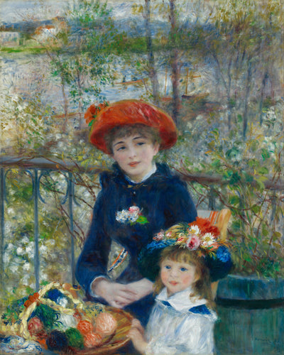 Twee zussen op een terras - Pierre-Auguste Renoir