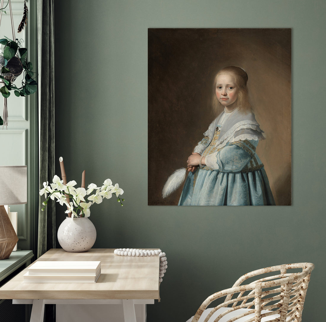 Portret van een meisje in het blauw - Johannes Cornelisz. Verspronck