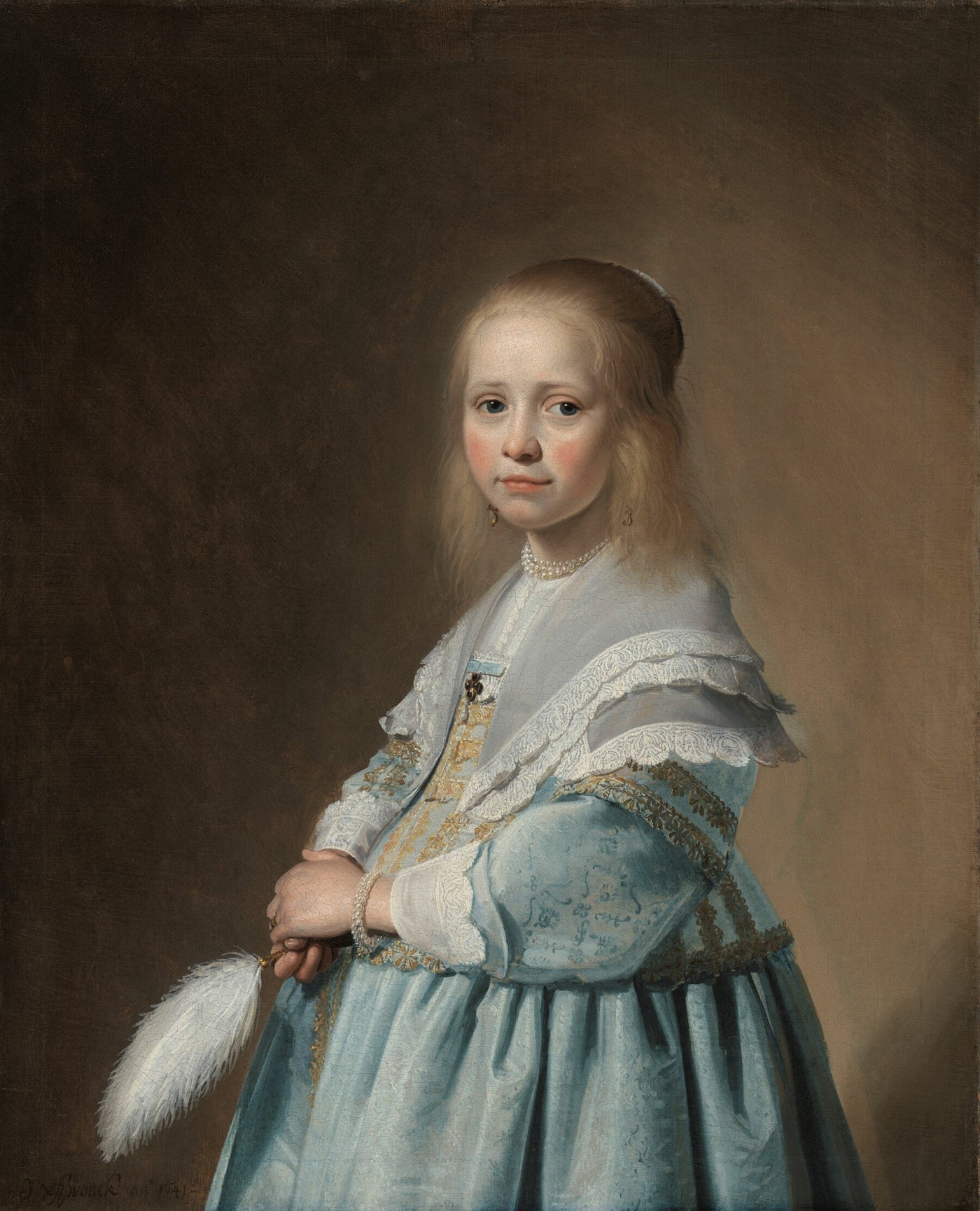 Portret van een meisje in het blauw - Johannes Cornelisz. Verspronck