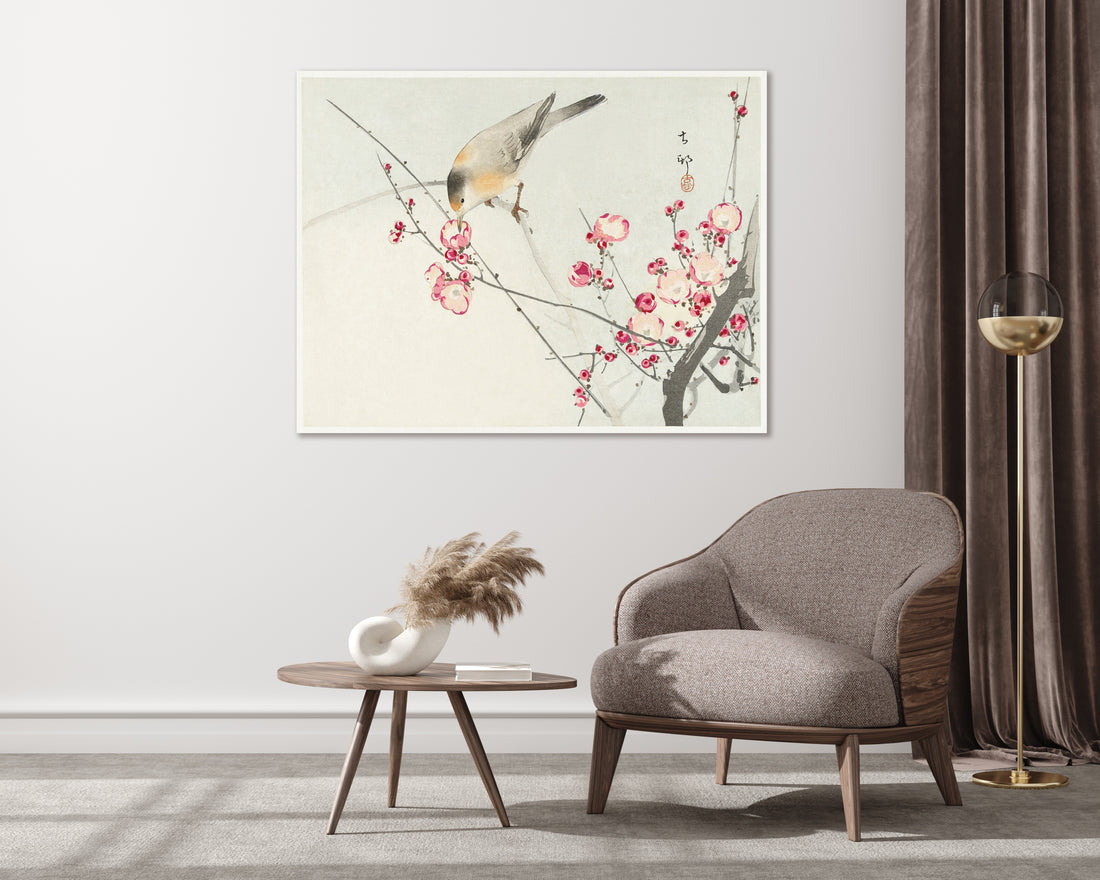 Zangvogel op bloesemtak - Ohara Koson