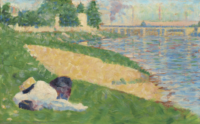 De Seine met kleding op de over - Georges Seurat