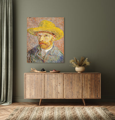 Zelfportret met strohoed - Vincent van Gogh