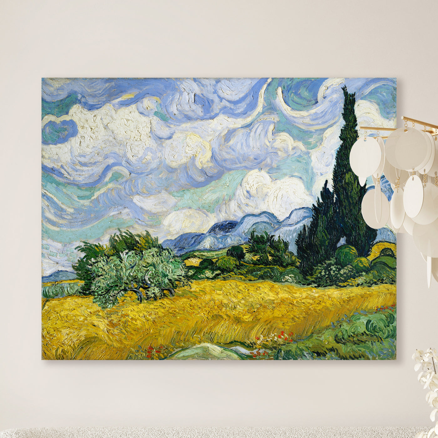 Korenveld met ciprissen - Vincent van Gogh