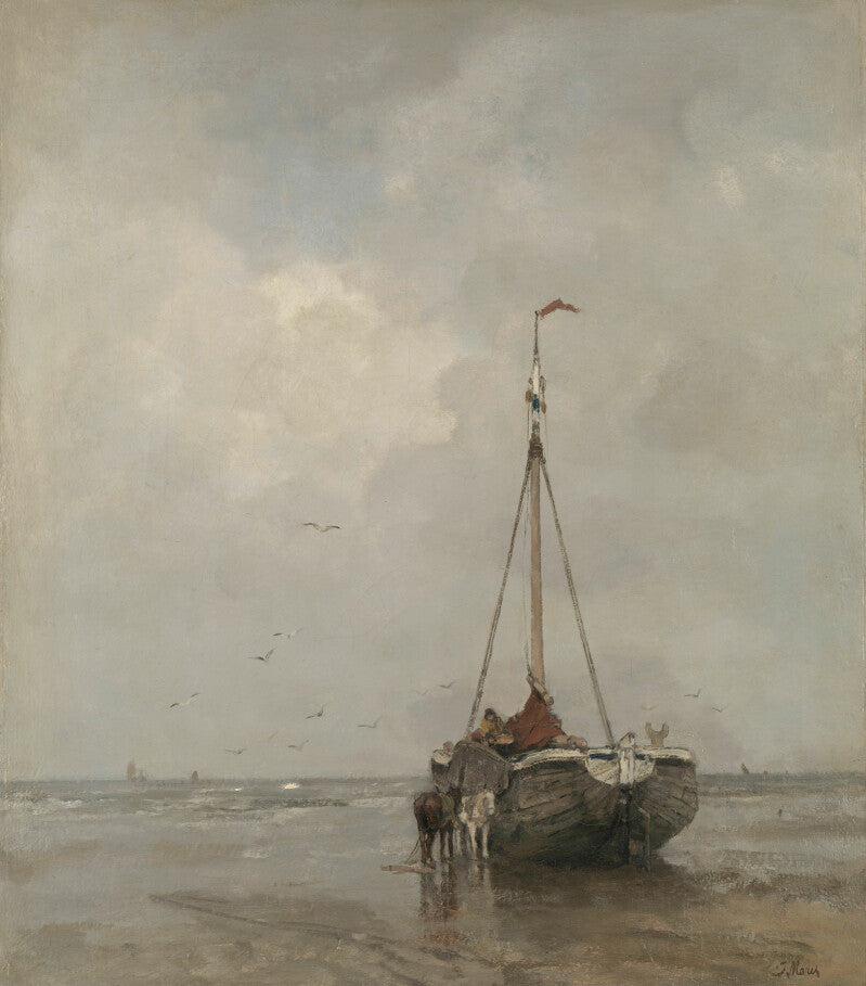 Bomschuit op het Scheveningse strand -Jacob Maris