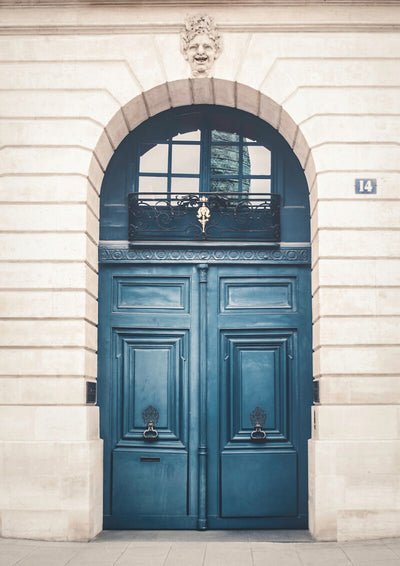 Paris Blue Door - Ruby and B Photography