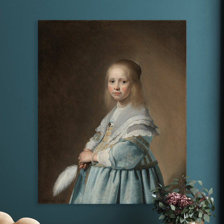 Portret van een meisje in het blauw - Johannes Cornelisz. Verspronck