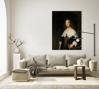 Portret van een vrouw (mogelijk Maria Trip) - Rembrandt van Rijn
