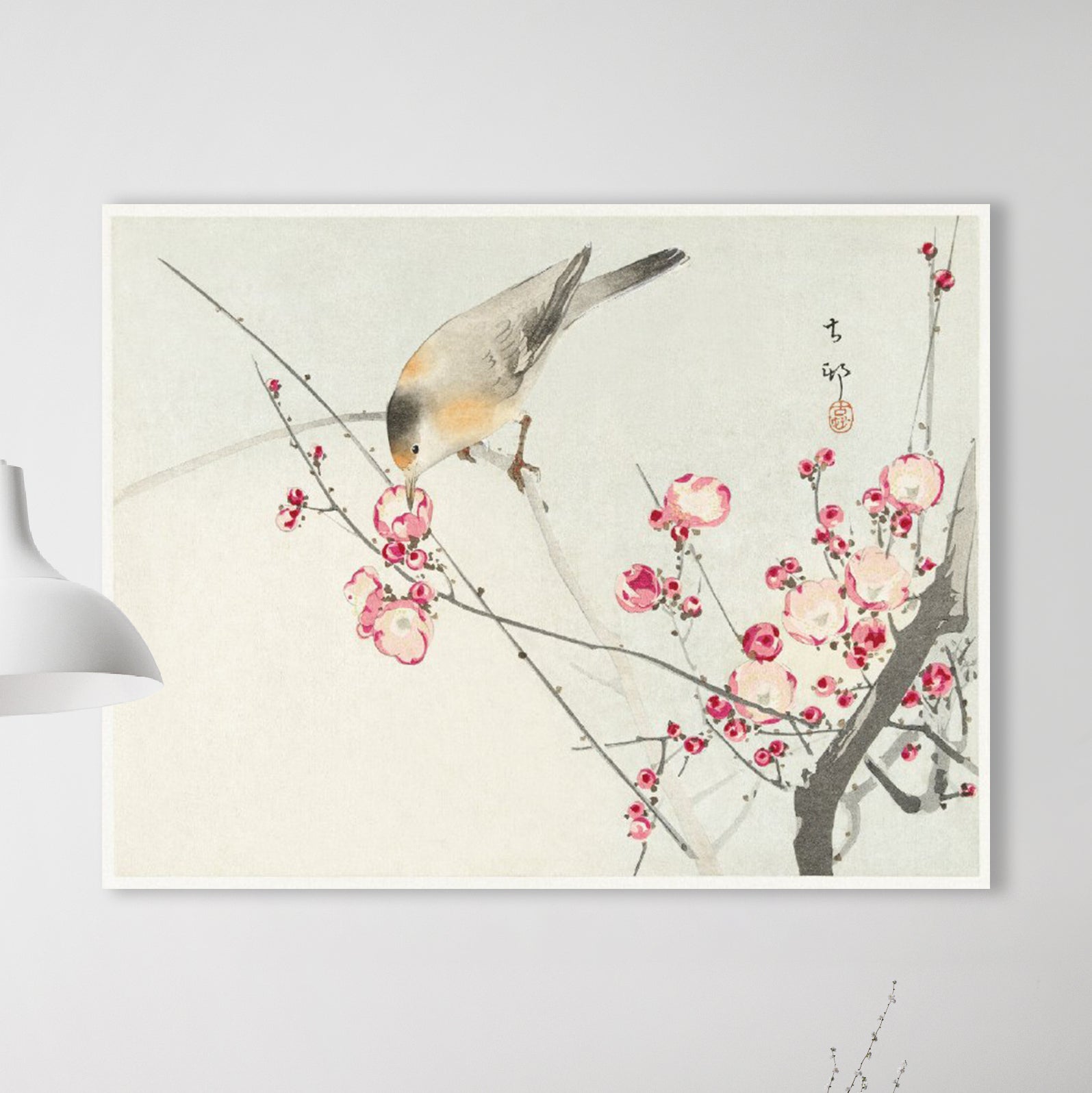 Zangvogel op bloesemtak - Ohara Koson