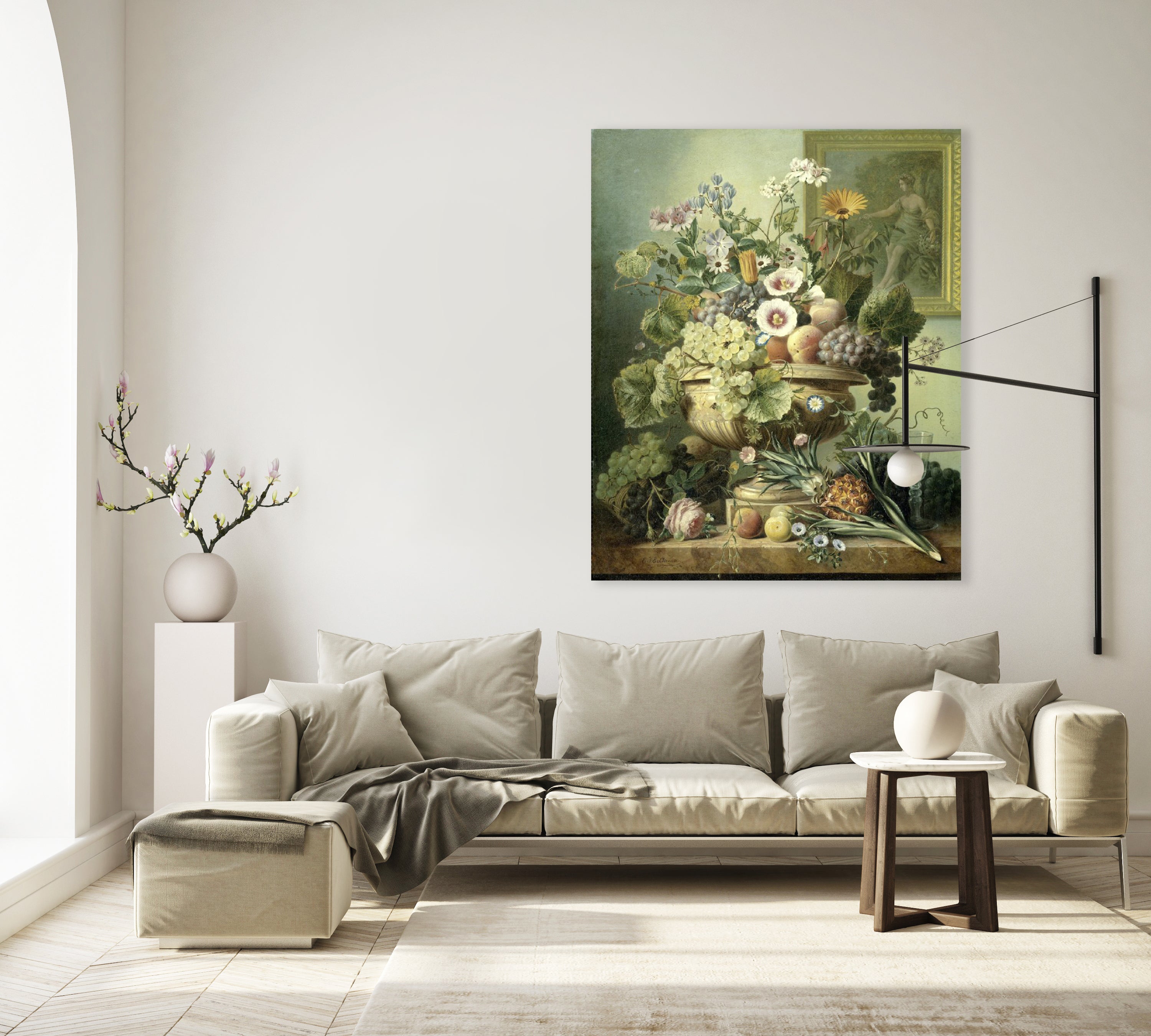 Stilleven met bloemen en vruchten - Eelke Jelles Eelkema