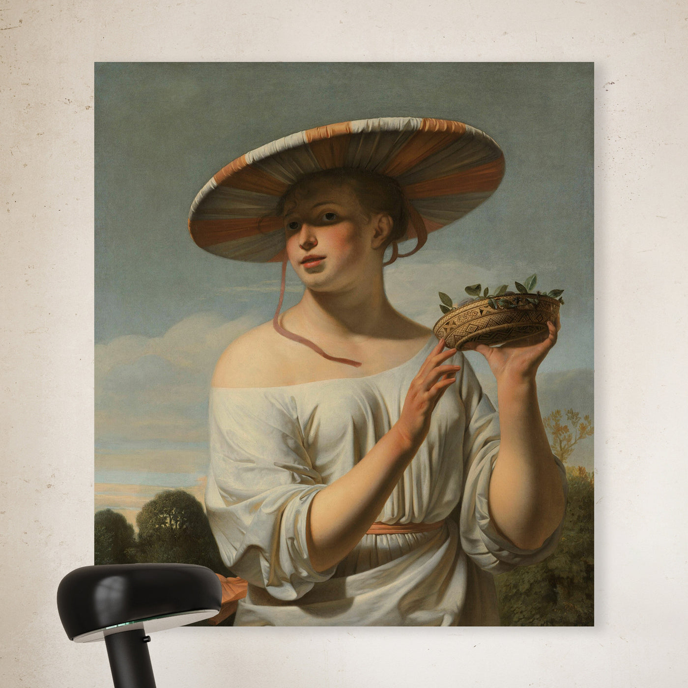 Meisje met een brede hoed - Caesar Boëtius van Everdingen